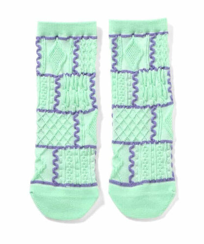 3P套裝 浮絲編織 管狀襪子