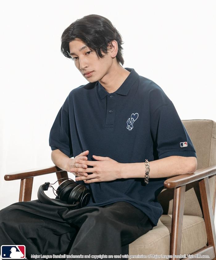 聯名 MLB 心形標誌刺繡Polo衫