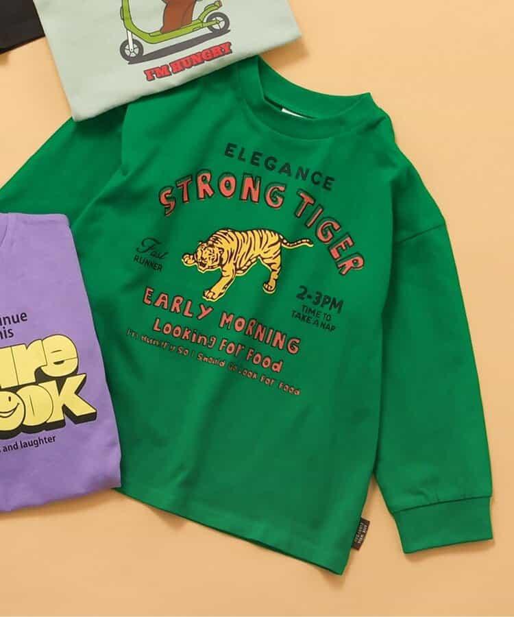 多色印花長袖T恤