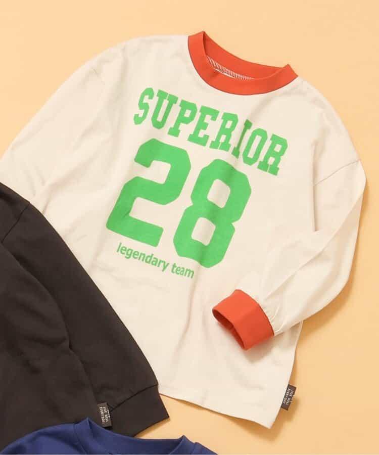 多色印花長袖T恤