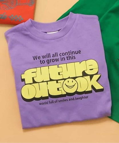 多色印花長袖T恤