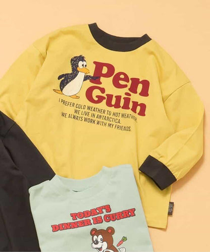 多色印花長袖T恤