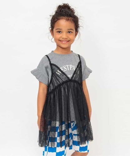 蕾絲吊帶連衣裙2印花襯衫