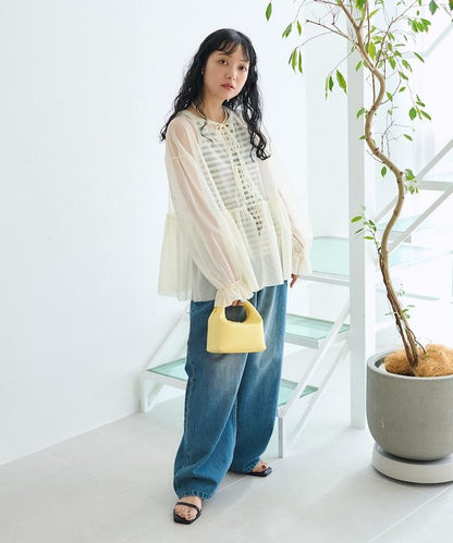 【套裝商品】蕾絲疊層 印花長袖T-shirt