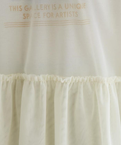【套裝商品】蕾絲疊層 印花長袖T-shirt