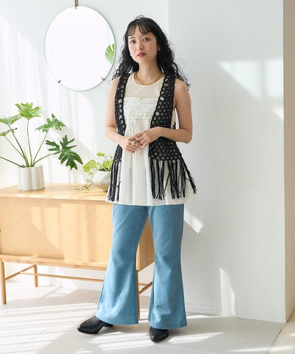 流蘇圖案編織馬甲