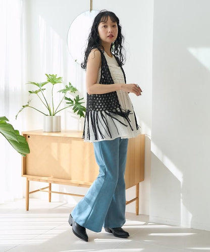 流蘇圖案編織馬甲