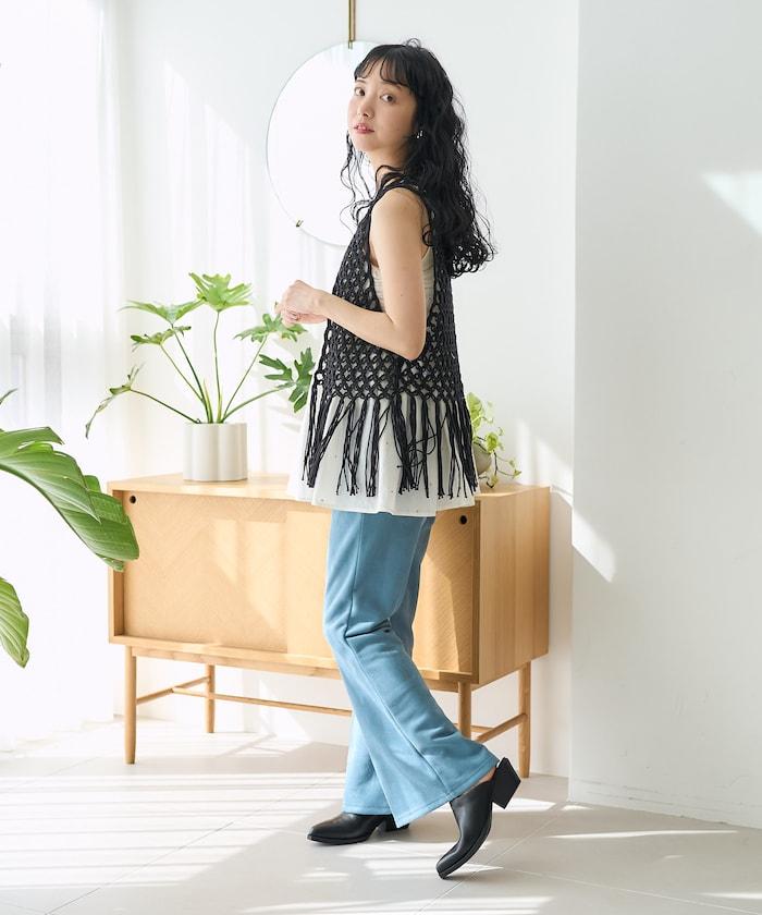 流蘇圖案編織馬甲