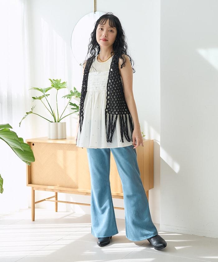 流蘇圖案編織馬甲