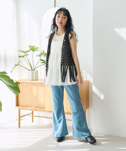 流蘇圖案編織馬甲