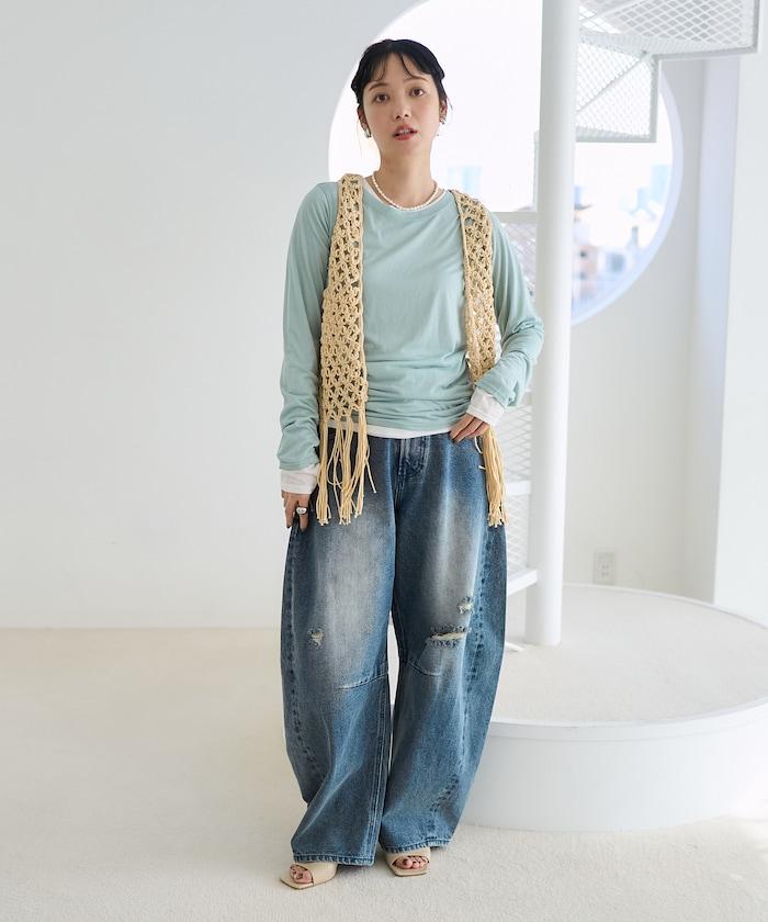 流蘇圖案編織馬甲