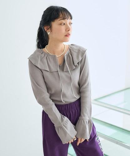 軍旅風荷葉邊衛衣