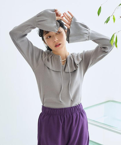 軍旅風荷葉邊衛衣