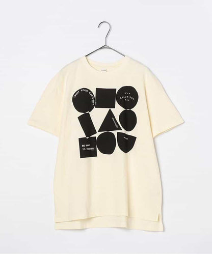 【連衣裙】【媽媽】3款圖案印花寬鬆短袖T恤