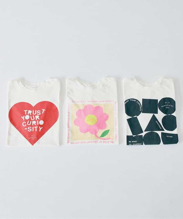 【連衣裙】【媽媽】3款圖案印花寬鬆短袖T恤