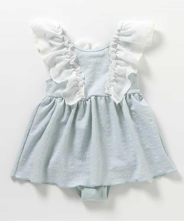 後蝴蝶結蕾絲連衣裙泳裝