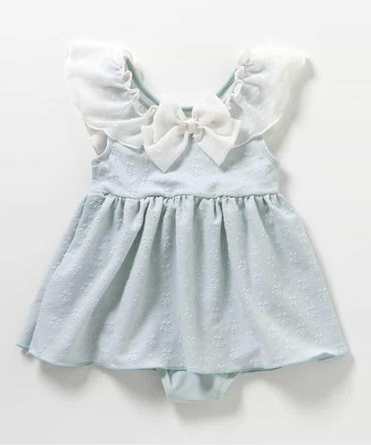 後蝴蝶結蕾絲連衣裙泳裝