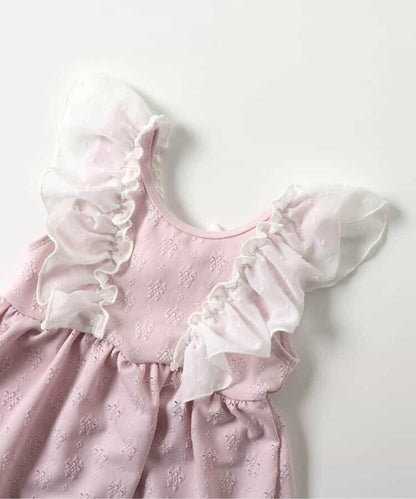 後蝴蝶結蕾絲連衣裙泳裝