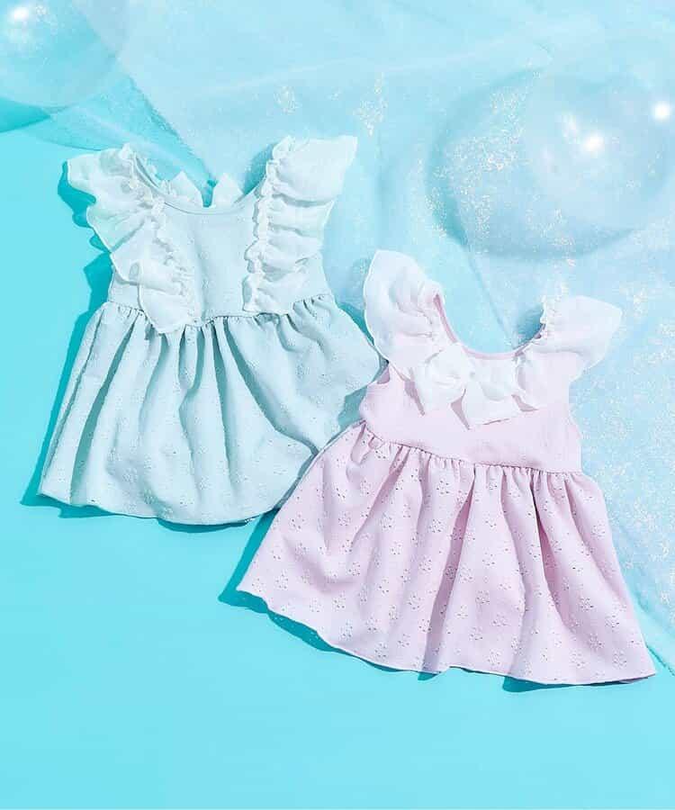 後蝴蝶結蕾絲連衣裙泳裝