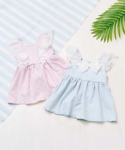 後蝴蝶結蕾絲連衣裙泳裝