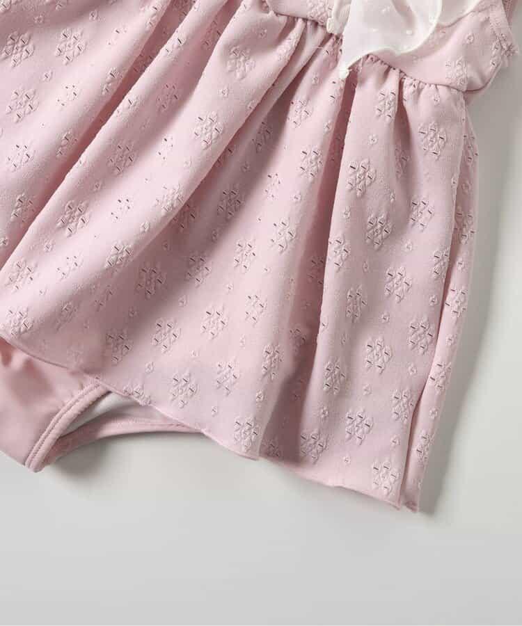 後蝴蝶結蕾絲連衣裙泳裝