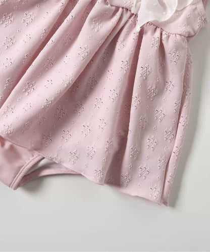 後蝴蝶結蕾絲連衣裙泳裝