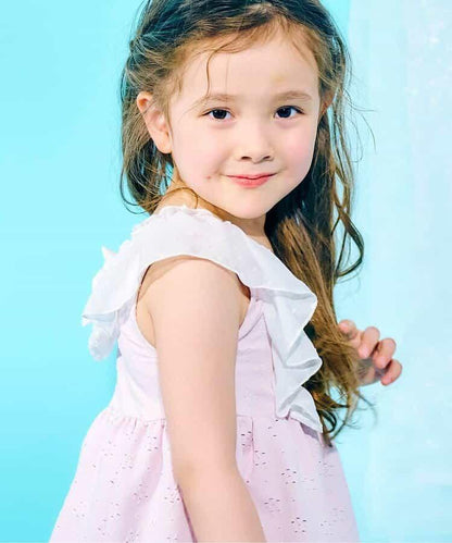 後蝴蝶結蕾絲連衣裙泳裝