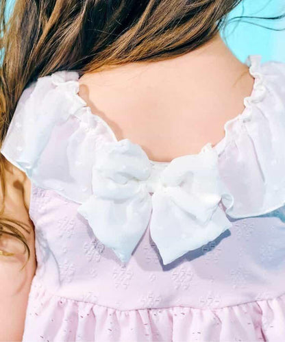 後蝴蝶結蕾絲連衣裙泳裝