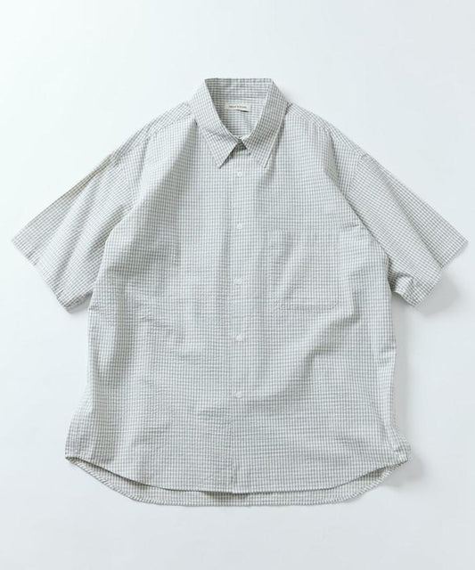 Relax Fit 舒適版型 常規領 短袖 格子襯衫