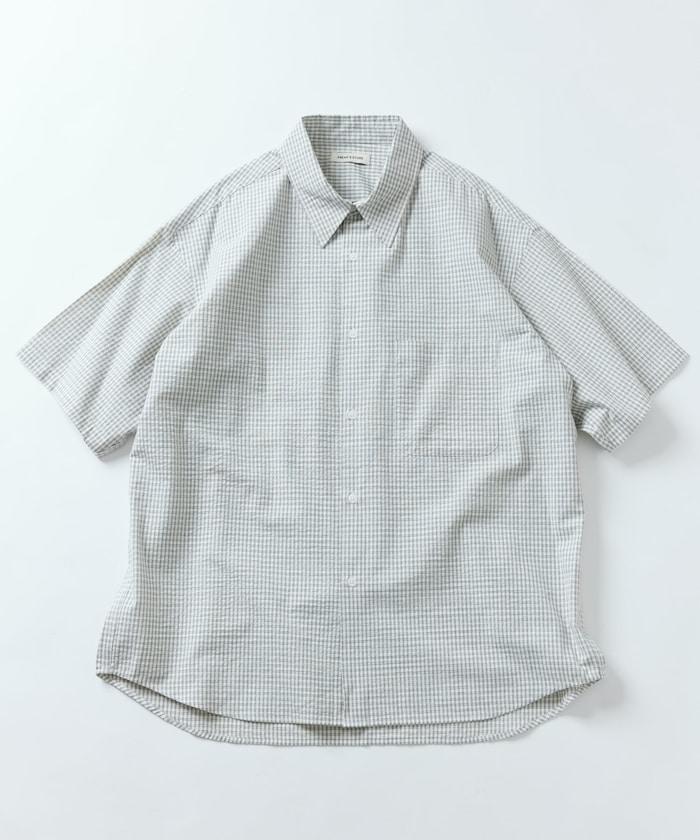 Relax Fit 舒適版型 常規領 短袖 格子襯衫