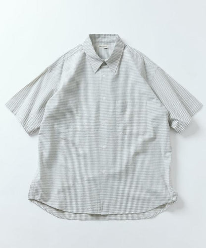 Relax Fit 舒適版型 常規領 短袖 格子襯衫