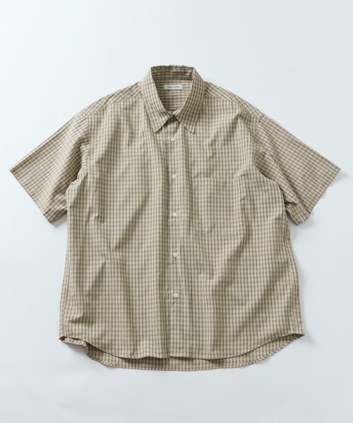 Relax Fit 舒適版型 常規領 短袖 格子襯衫