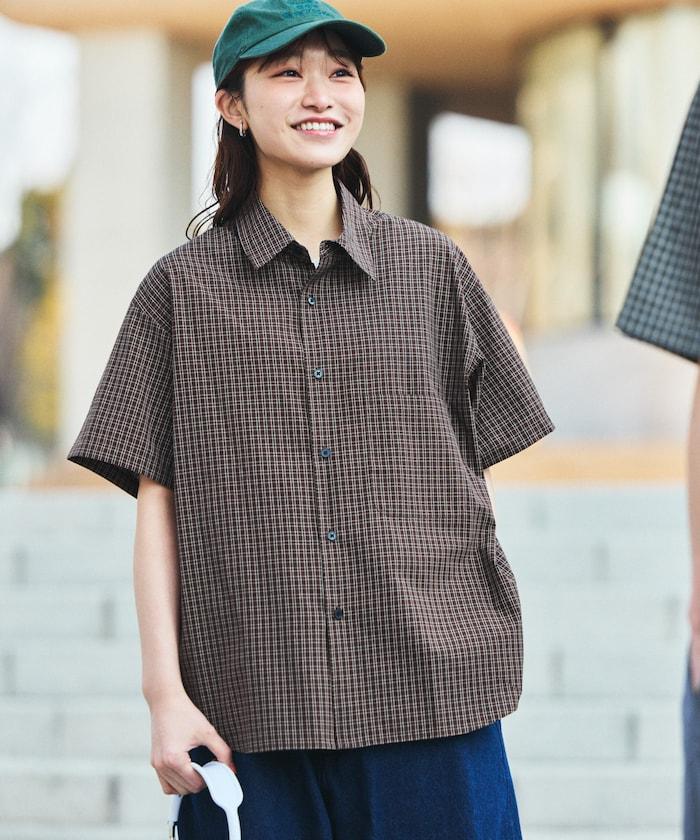 Relax Fit 舒適版型 常規領 短袖 格子襯衫