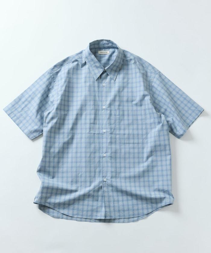 Relax Fit 舒適版型 常規領 短袖 格子襯衫