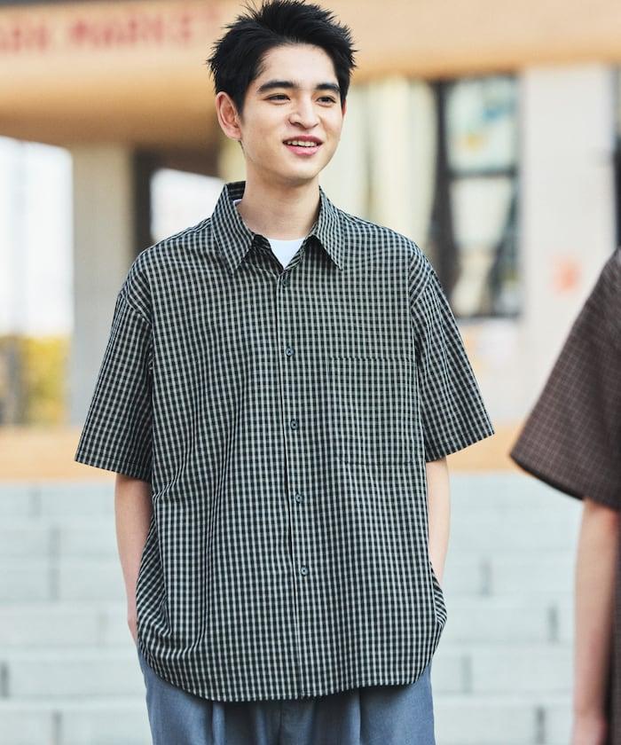 Relax Fit 舒適版型 常規領 短袖 格子襯衫
