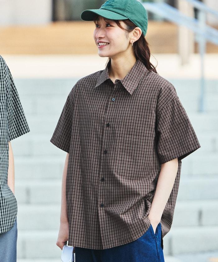 Relax Fit 舒適版型 常規領 短袖 格子襯衫