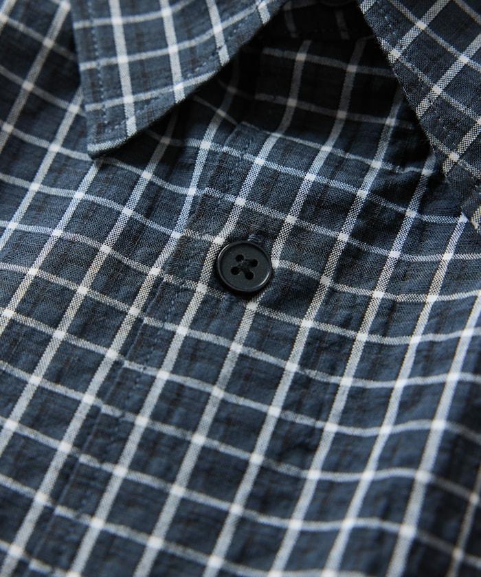 Relax Fit 舒適版型 常規領 短袖 格子襯衫