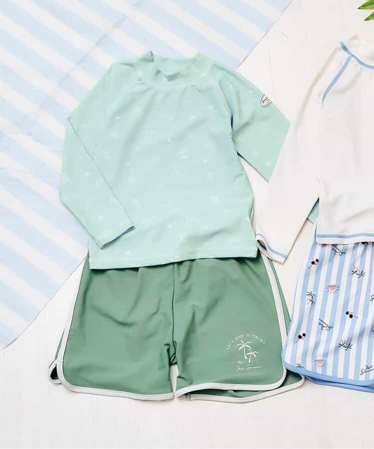 恐龍·條紋防曬衣配男士泳褲