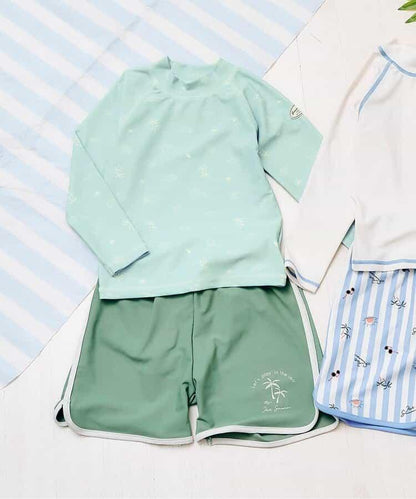 恐龍·條紋防曬衣配男士泳褲