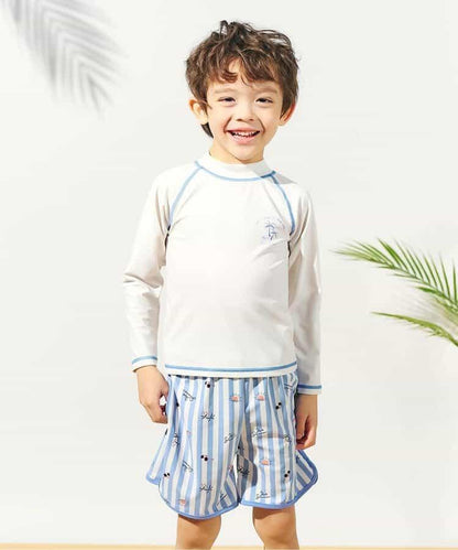 恐龍·條紋防曬衣配男士泳褲