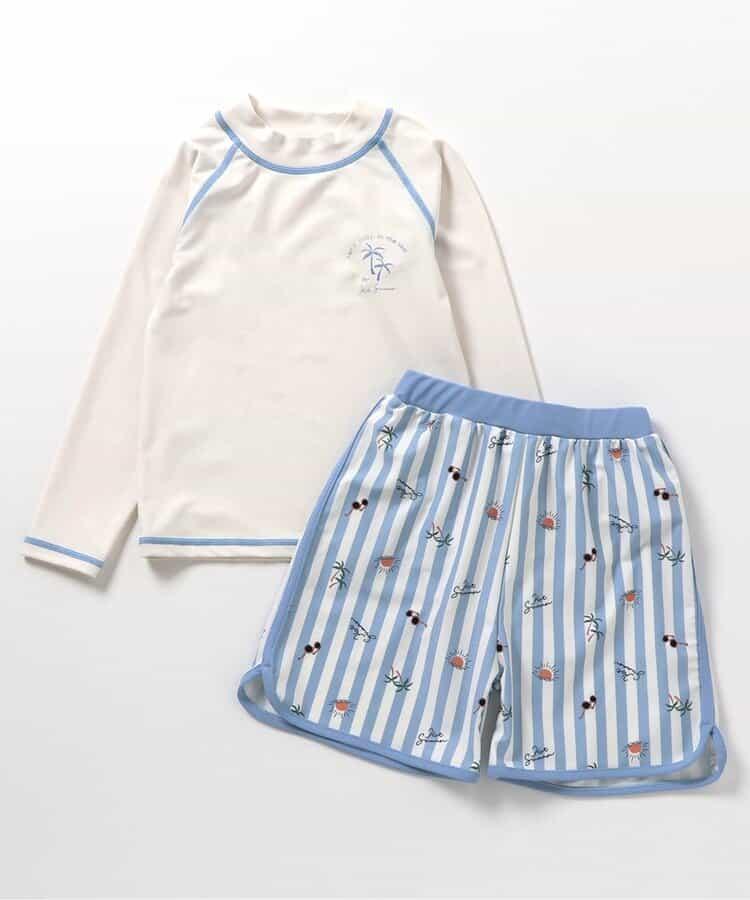 恐龍·條紋防曬衣配男士泳褲