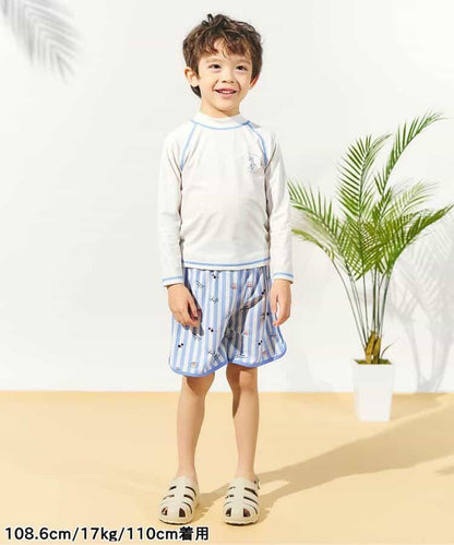 恐龍·條紋防曬衣配男士泳褲