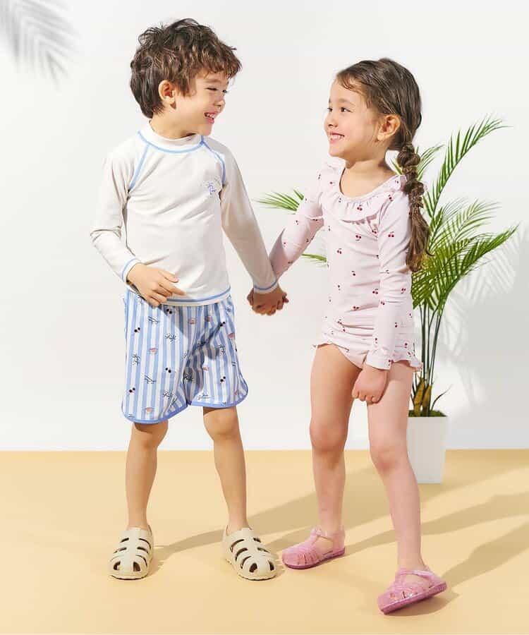 恐龍·條紋防曬衣配男士泳褲