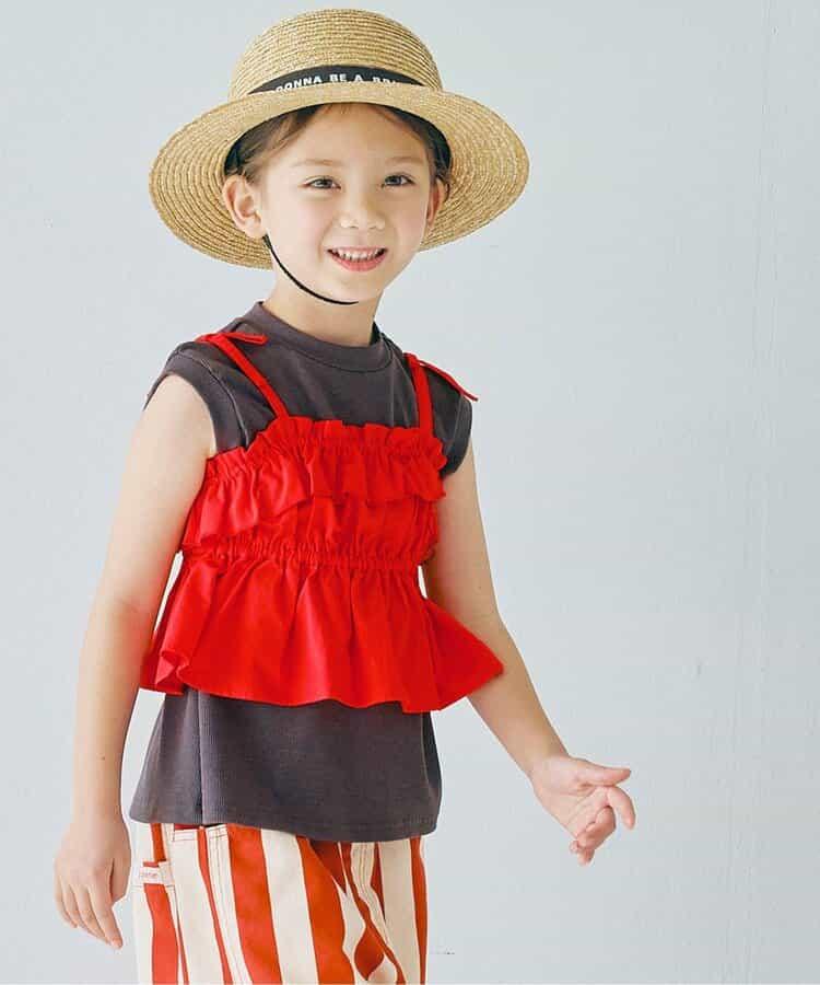 荷葉邊背心＆上衣套裝