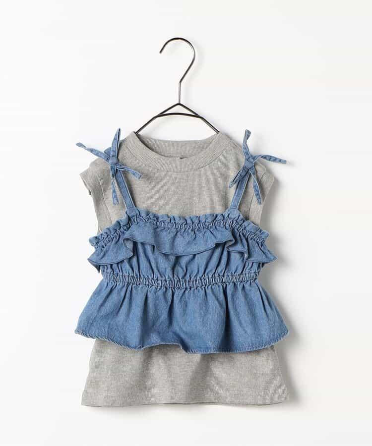 荷葉邊背心＆上衣套裝