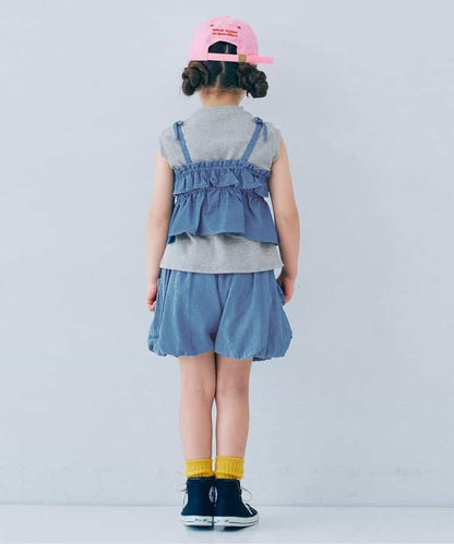 荷葉邊背心＆上衣套裝