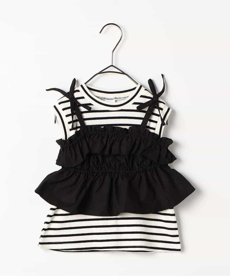 荷葉邊背心＆上衣套裝