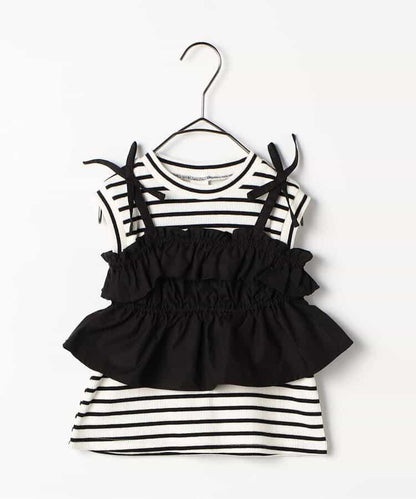 荷葉邊背心＆上衣套裝