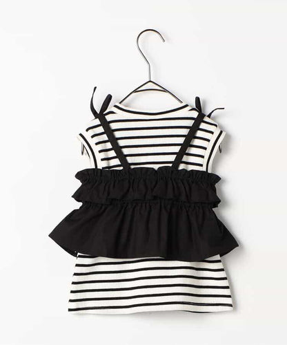 荷葉邊背心＆上衣套裝