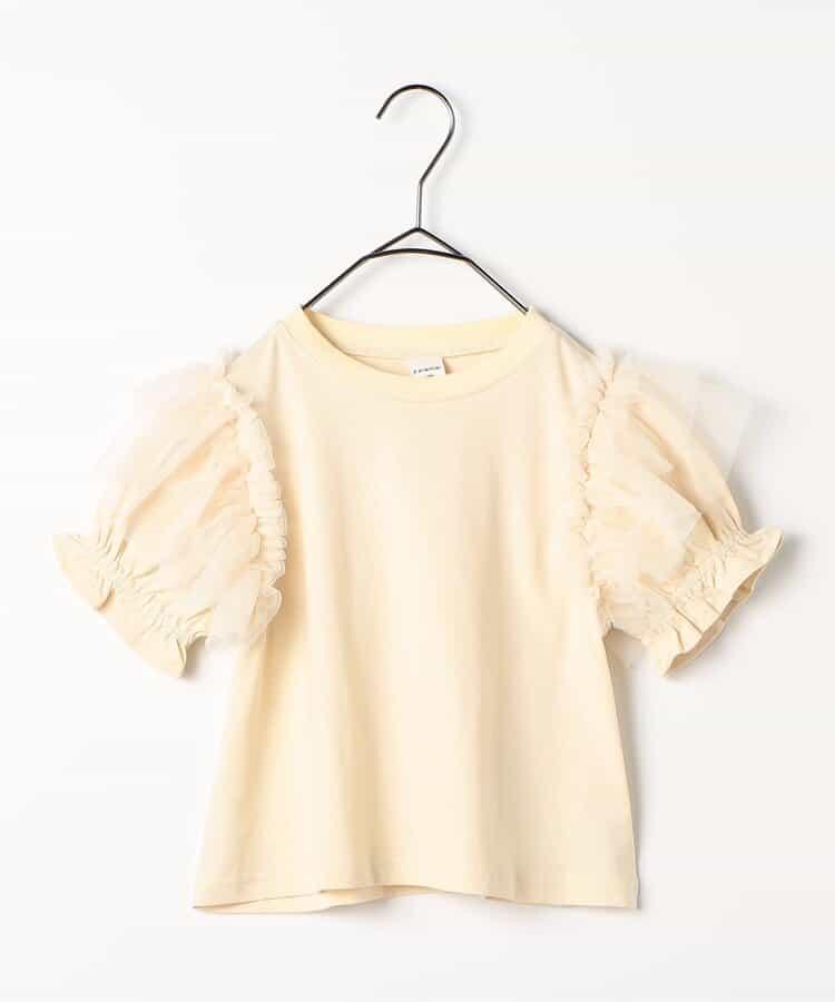 【連衣裙】蓬鬆荷葉邊泡泡袖T恤